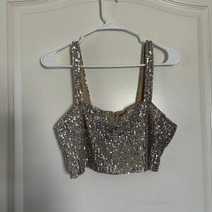 Sequin cropped top